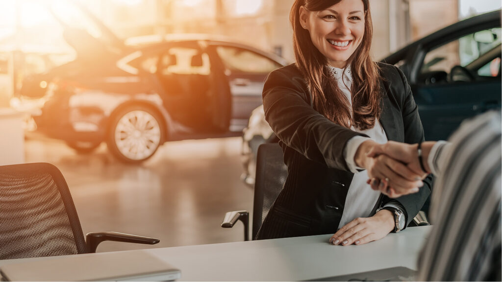 Woman handshake