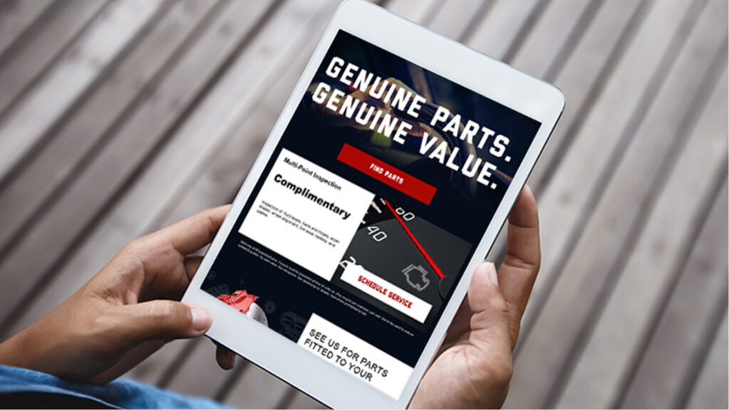 coupon on tablet