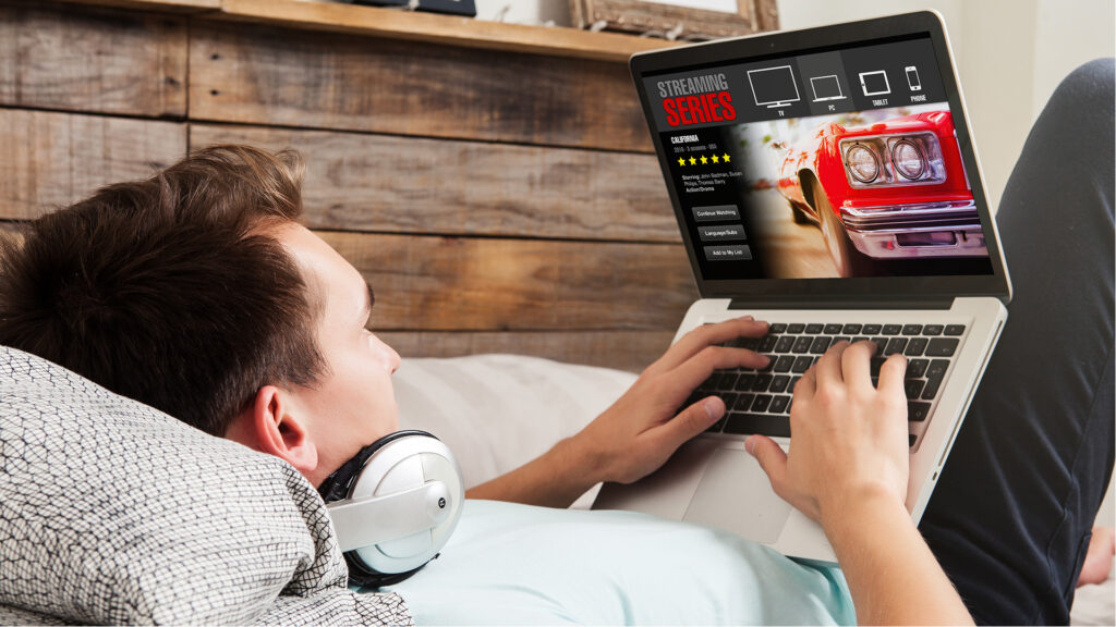 Guy watching Netflix