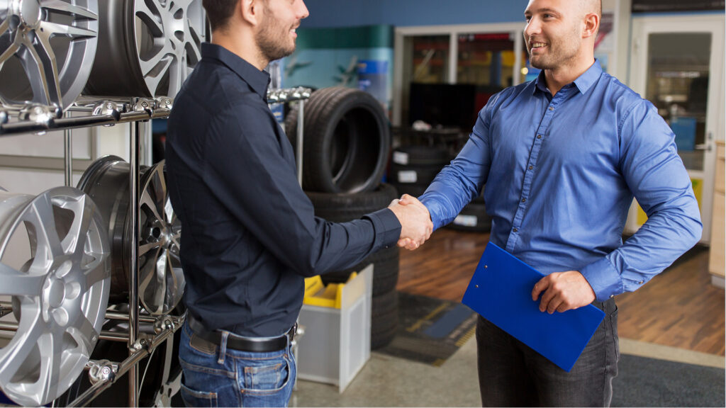 Two men shaking hands