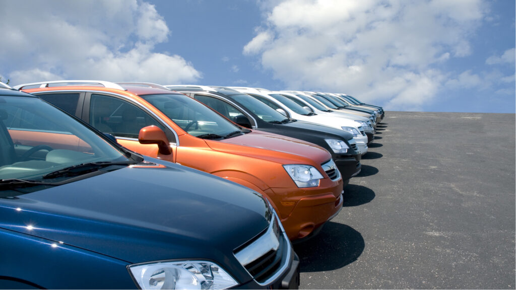 image of cars in a row