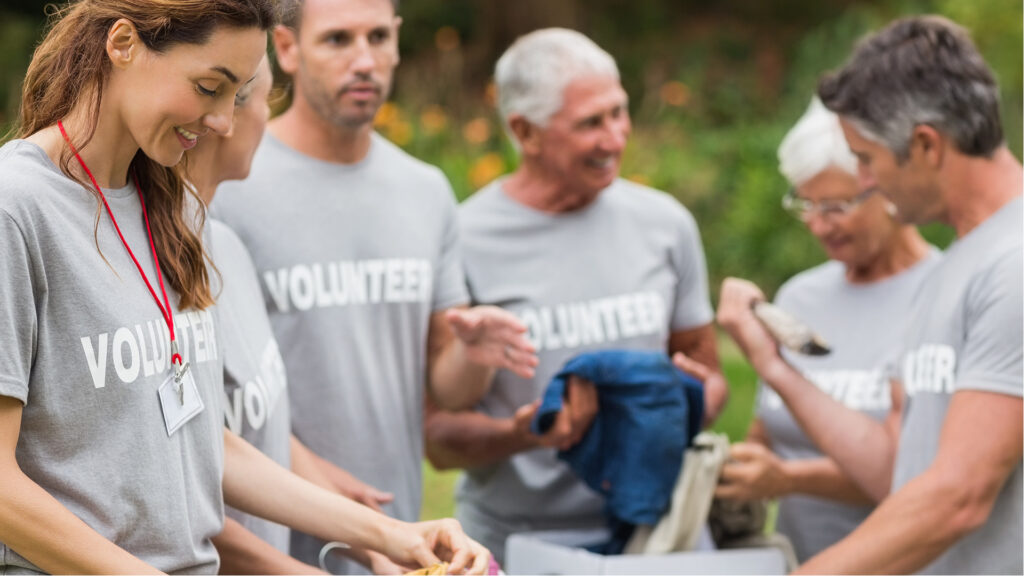 Volunteers for charity