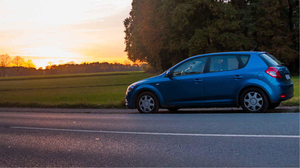 kia and sunset
