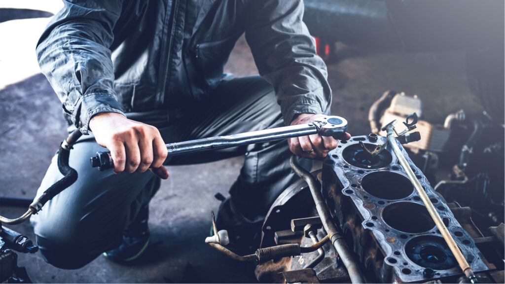 mechanic with wrench