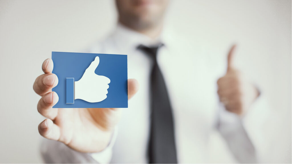 facebook like and thumbsup