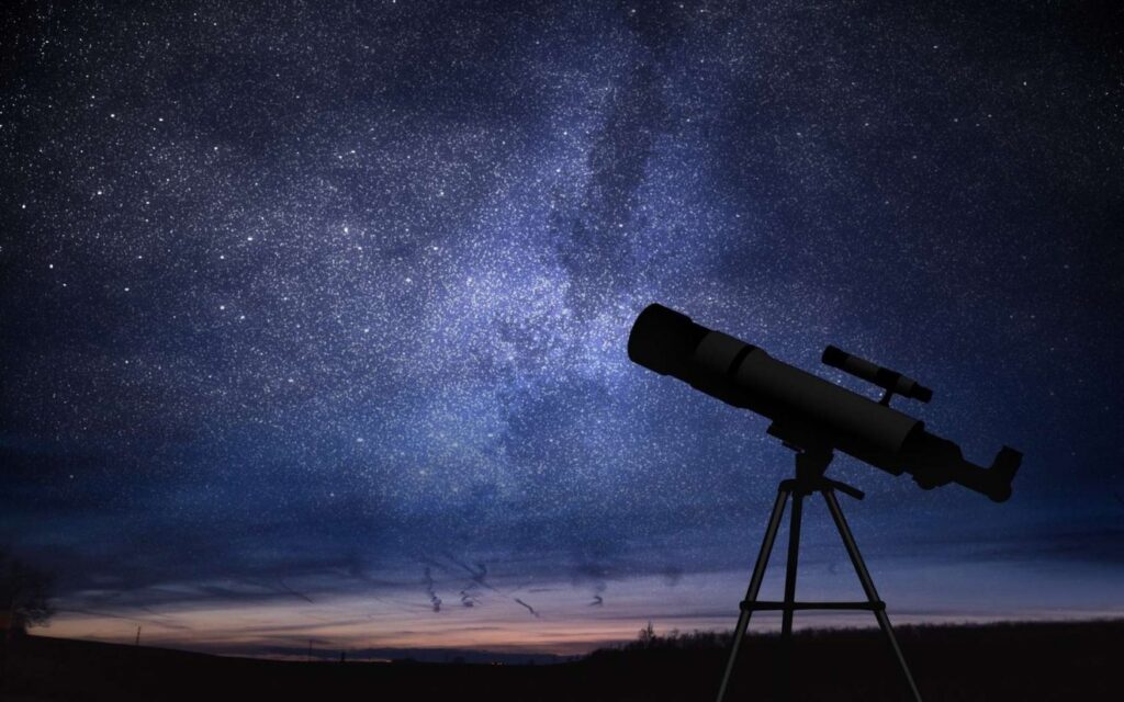 A telescope representing how to track website leads.