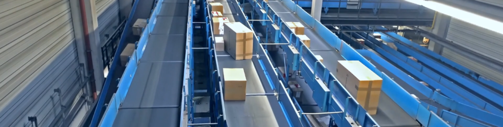 Car parts shipping via automotive supply chain.