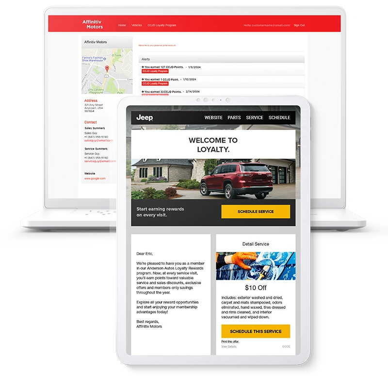 Loyalty Email and Customer Portal